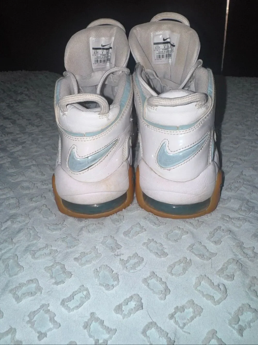 Nike Air Uptempo ocean bliss sneakers size 4.5 Youth